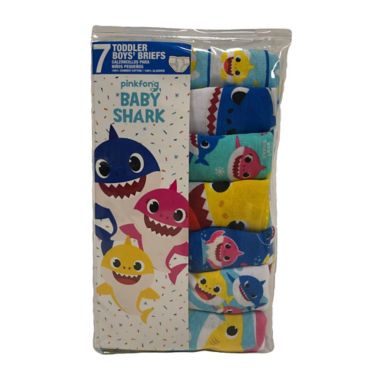 Pink Fong Size 4T 7-Pack Baby Shark Toddler Briefs. View a larger version of this product image.