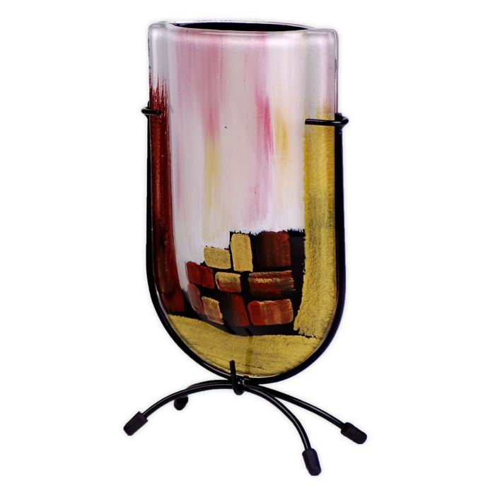 Jasmine Art Glass Building Up 9Inch Mini UShaped Vase Bed Bath & Beyond