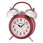 Alternate image 0 for Seiko Twin Bells Alarm Clock in White/Red