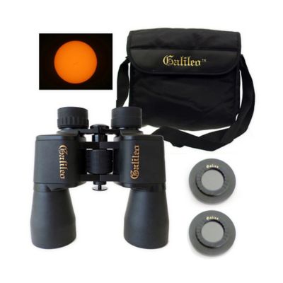 Galileo&reg; G-1050WASF Wide Angle Binoculars with Solar Filter Caps in Black
