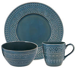 Certified International Aztec Serveware Collection in Teal
