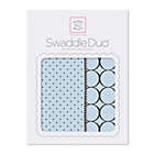 Alternate image 1 for SwaddleDesigns&reg; SwaddleDuo&trade; Modern Duo Blankets in Pastel Blue (Set of 2)