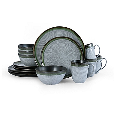 Mikasa&reg; Willa 16-Piece Dinnerware Set in Green. View a larger version of this product image.