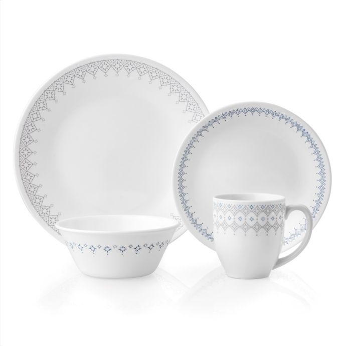 Corelle Livingware True Blue 32 Piece Dinnerware Set Corelle 32 Piece Livingware True Blue Dinnerw Blue Dinnerware Blue Dinnerware Sets Corelle Dinnerware Set