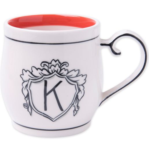 Molly Hatch Monogram Letter K 14 Oz Coffee Mug Bed Bath Beyond