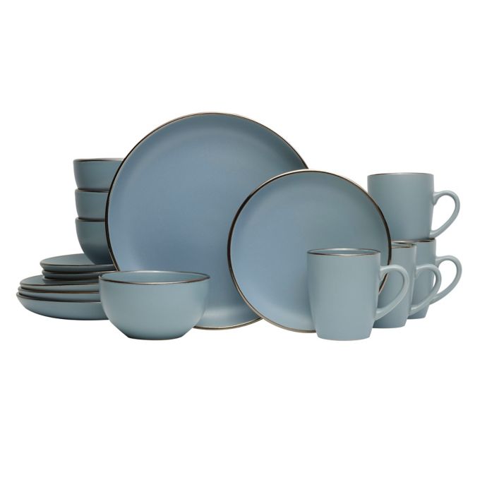 Pfaltzgraff® Hadlee Blue 16Piece Dinnerware Set Bed Bath and Beyond