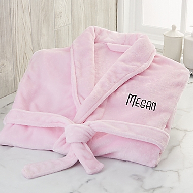 Classic Comfort Personalized Luxury Fleece Robe in Pink. View a larger version of this product image.