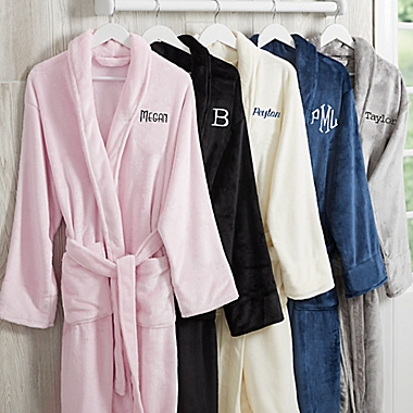 Classic Comfort Personalized Luxury Fleece Robe in Pink. View a larger version of this product image.