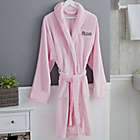Alternate image 2 for Classic Comfort Personalized Luxury Fleece Robe in Pink