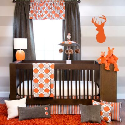 burnt orange crib sheet