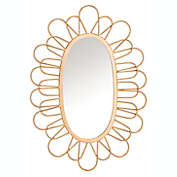 Safavieh Rime 17-Inch x 24-Inch Oval Wall Mirror in Gold
