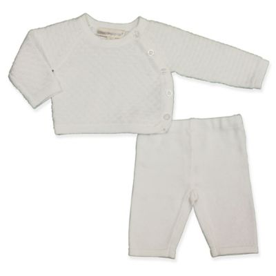 Clasix Beginnings&trade; by Miniclasix&reg; Preemie 2-Piece Knit Top and Sweater Set in White