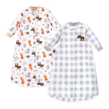 Hudson Baby&reg; Size 0-9M 2-Pack Fleece Long Sleeve Sleeping Bags. View a larger version of this product image.