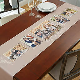 Family Photo Collage Personalized 16-Inch x 60-Inch Table Runner - 5 Photo