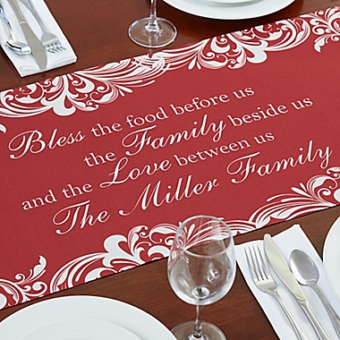 Christmas Blessings Personalized 16-Inch x 120-Inch Table Runner. View a larger version of this product image.