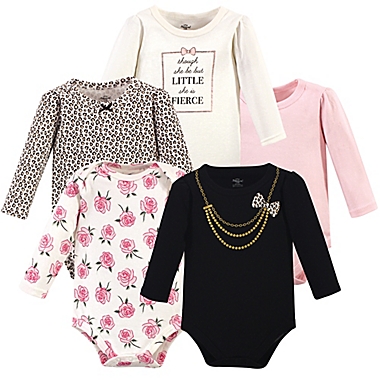 Little Treasures 5-Pack Long Sleeve Bodysuits. View a larger version of this product image.