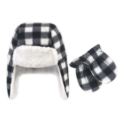 baby plaid trapper hat