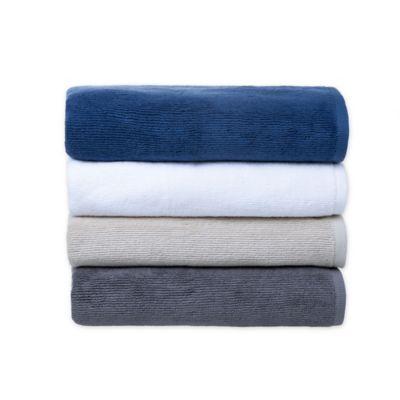 blue grey bath towels