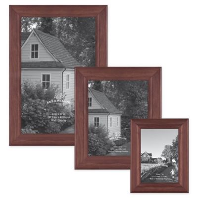 Rustic Wooden Picture Frames Wall/ Tabletop Natural Solid Wood Dark Grey 