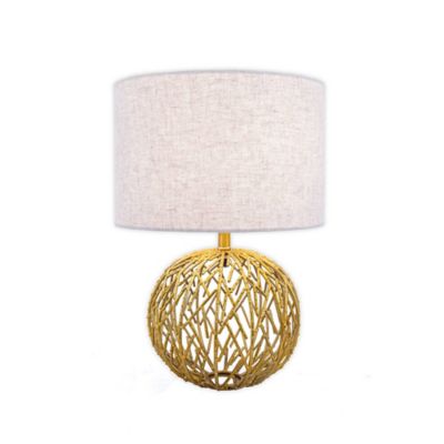 nuLOOM Lattice Ball Table Lamp in Gold