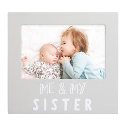 Pearhead® "Sisters" Picture Frame in Grey