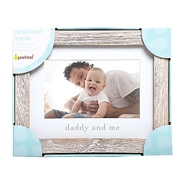 Pearhead&reg; Daddy and Me 4-Inch x 6-Inch Wood Picture Frame in White. View a larger version of this product image.