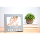 Alternate image 1 for Pearhead&reg; "Brother" Picture Frame in Grey