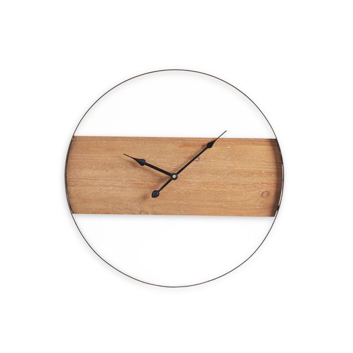 INK+IVY Charleston Wall Clock in Bronze/Black Bed Bath & Beyond