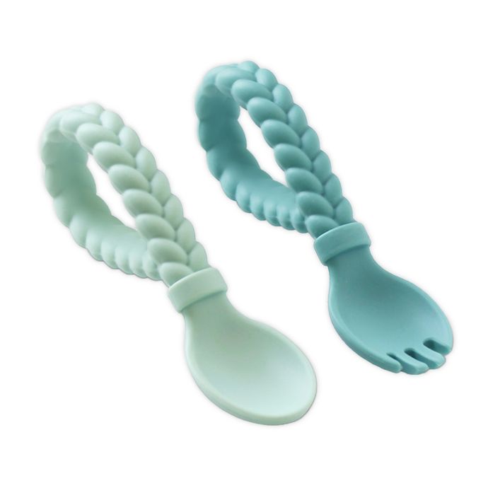 Itzy Ritzy Sweetie Spoons 2 Pack Braided Toddler Utensils Buybuy Baby
