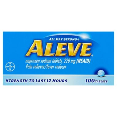 Aleve&reg; 100-Count Pain Reliever/Fever Reducer Tablets. View a larger version of this product image.