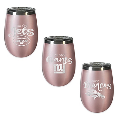 NFL 12 oz. Rose Gold Insulated Wine Tumbler Collection. View a larger version of this product image.