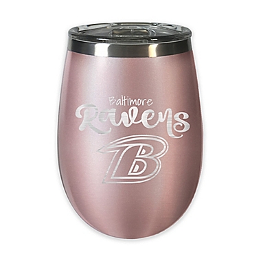NFL Baltimore Ravens 12 oz. Rose Gold Insulated Wine Tumbler. View a larger version of this product image.
