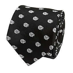 Star Wars™ Metallic Millennium Falcon Men's Necktie in Black
