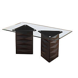 K & B Furniture Wood Dining Table in Cappuccino