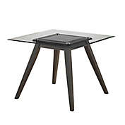 K &amp; B Furniture Square Wood Dining Table in Brown