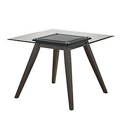 K & B Furniture Square Wood Dining Table in Brown