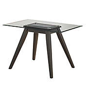 K &amp; B Furniture Rectangular Wood Dining Table in Brown