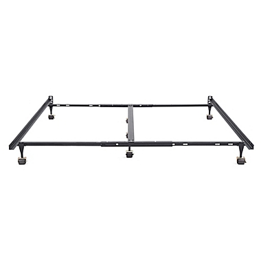 Revo Ridgeline Twin to California King Adjustable Heavy-Duty Metal Bed Frame in Black. View a larger version of this product image.
