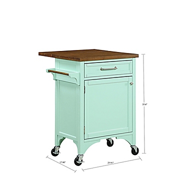 Bee &amp; Willow&trade; 2-Drawer Kitchen Island in Mint. View a larger version of this product image.