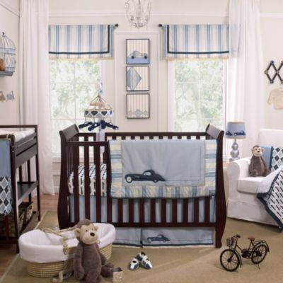 vintage car crib bedding