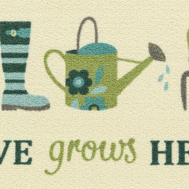 Maples&trade; Spring Print Love 20" x 34" Accent Rug in Green. View a larger version of this product image.