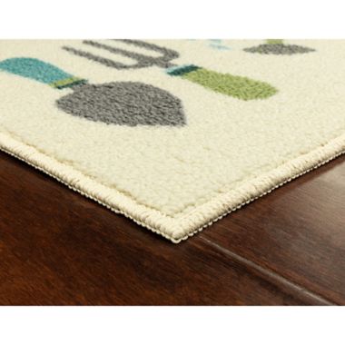 Maples&trade; Spring Print Love 20" x 34" Accent Rug in Green. View a larger version of this product image.