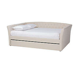 Baxton Studio® Julienne Full Daybed with Trundle in Beige