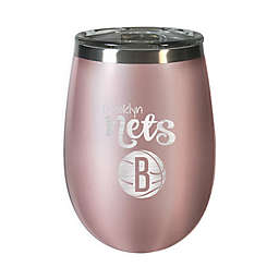 NBA Brooklyn Nets 12 oz. Rose Gold Insulated Wine Tumbler