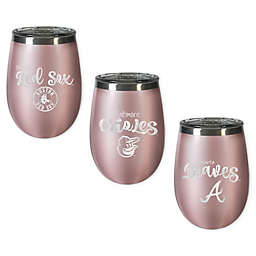MLB 12 oz. Rose Gold Insulated Wine Tumbler Collection