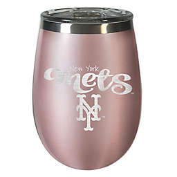 MLB New York Mets 12 oz. Rose Gold Insulated Wine Tumbler