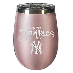 MLB New York Yankees 12 oz. Rose Gold Insulated Wine Tumbler