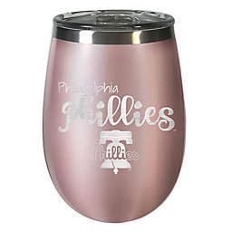 MLB Philadelphia Phillies 12 oz. Rose Gold Insulated Wine Tumbler