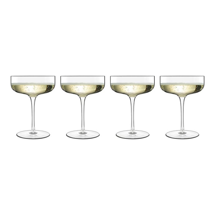Luigi Bormioli Sublime Coupe Champagne Glasses (Set of 4) Bed Bath