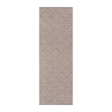 Momeni Como Geometric 2&#39; x 10&#39; Indoor/Outdoor Runner in Beige. View a larger version of this product image.